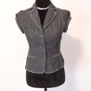 Two Piece Skirt Set, Dk Grey Denim, XS